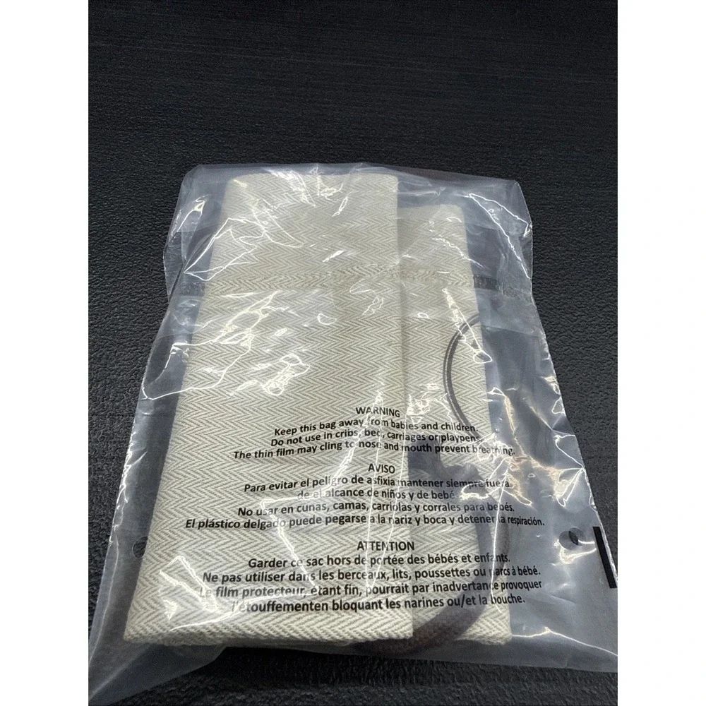 HERMES Drawstring Dust Bag Herringbone Pattern 14